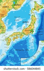 Japan relief map