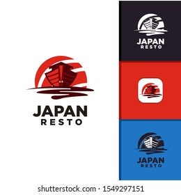 japan resto logo design illustration
