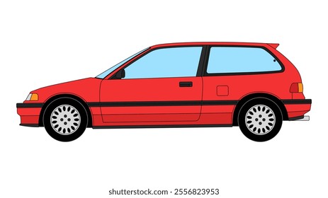 Japan Retro Compact Hatchback
Vector Speed Icon Classic Vehicle Automobile Auto