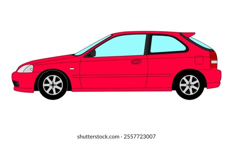 Japan Retro Compact Hatchback
Vector Speed Icon Classic Vehicle Automobile Auto