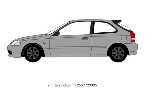 Japan Retro Compact Hatchback
Vector Speed Icon Classic Vehicle Automobile Auto