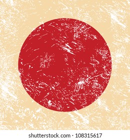 Japan retro flag