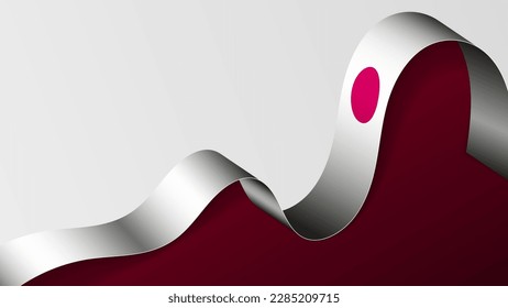 Japan ribbon flag background. Element of impact for the use you want to make of it.