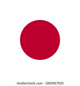 Japan round circle flag Japan