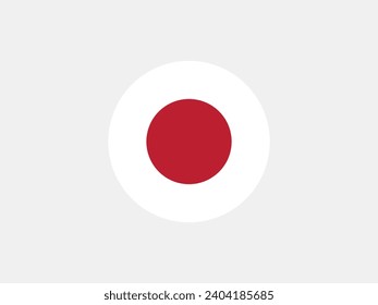 Japan Round Country Flag. Japanese Circle National Flag
