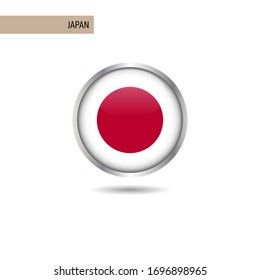 Japan round flag vector design template
