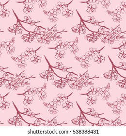 Japan sakura floral pattern