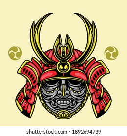 Japan Samurai Illustration Vector Shogun Armor Drawing Asian Culture