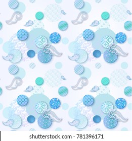 Japan seamless pattern, brochure template or background in trendy oriental style,blue chinese eastern ornament, trendy vector fashion invitation, 3d geometric shapes