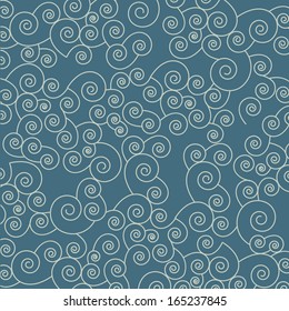 Japan seamless pattern with waves. Abstract background