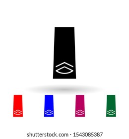 Japan sergeant first class military ranks and insignia multi color icon. Simple glyph, flat vector of military ranks and insignia of japan icons for ui and ux, website or mobile