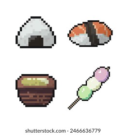 japan set pixel art for dynamic digital projects and designs.