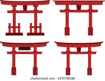 Japan Shinto Tori Shrine Vector