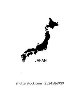 Mapa vetorial simples do Japão.