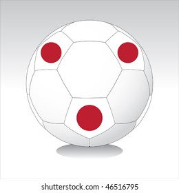 Japan soccer ball vector