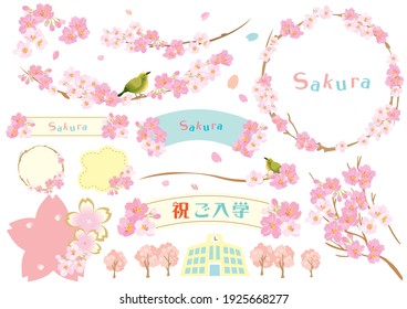 Japan Spring Sakura Frame Material Set