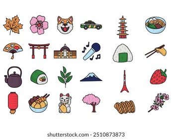 Japan Spring Trip Sticker Set - Colored