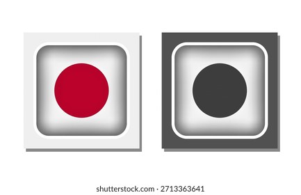 Japan Square Rounded Flag Icon
