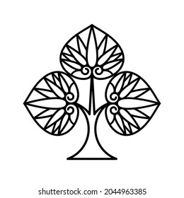 Japan style design flower Sign, leaf symbol