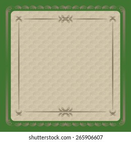 The Japan style's decorative elements drawn on a green background