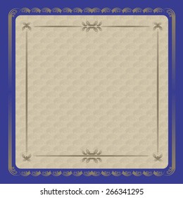 The Japan style's decorative elements drawn on a purple background