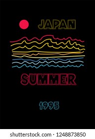 japan summer,t-shirt design
