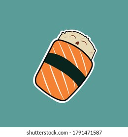 Vector de caracteres sushi de Japón para iconos y pegatinas