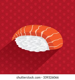 Japan Sushi Vector illustration Salmon