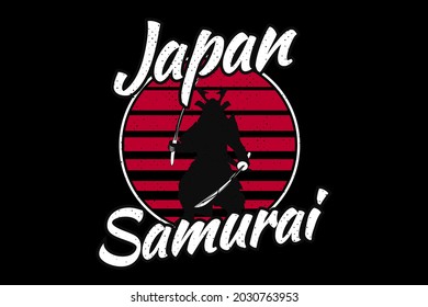 japan sword vector retro vintage illustration