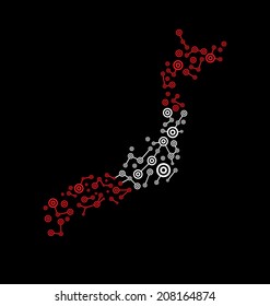 Japan target symbol Map.Vector icon