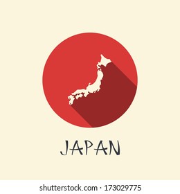 Japan theme flat illustration