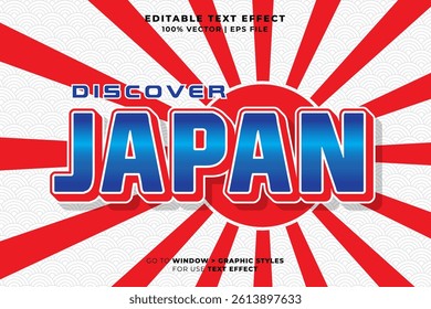 Japan Tokyo Japanese Editable Text Effect 3d Cartoon Template Style Premium Vector. Vector logo icon