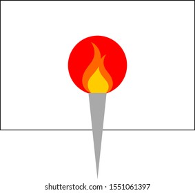 Japan Tokyo Olympic Torch Vector