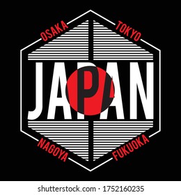 japan tokyo osaka typography, vector illustration for print