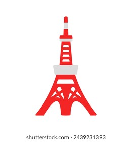 Japan Tokyo Tower Vektor Clipart Icon