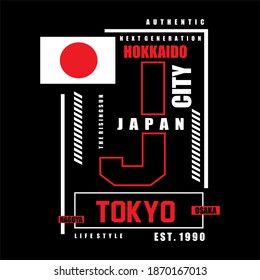 Japan Tokyo typography design t-shirt print vector illustration 