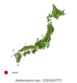 Japan Topography Country  Map Vector
