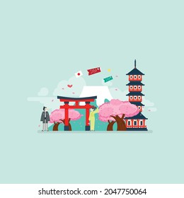 
Japan Tourism Vector Illustration Concept
