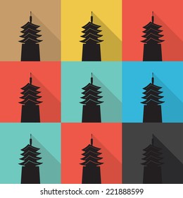 japan traditional, Flat design vector,Eps 10