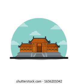 Japan Traditional House Vector Design Illustration