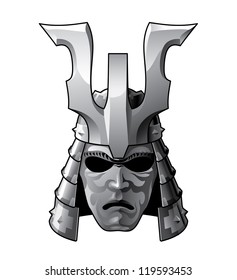 Japan traditional samurai helmet and mask