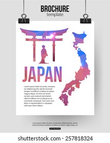 Japan travel background. Vector illustration.