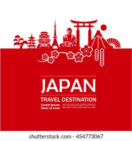 Japan Travel Destination vector.