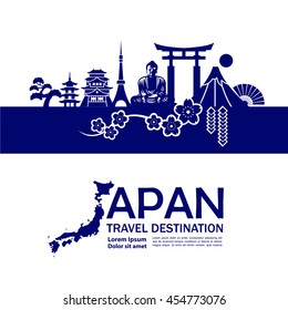 Japan Travel Destination vector.