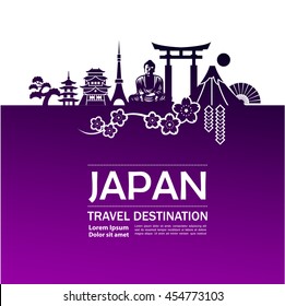 Japan Travel Destination vector.