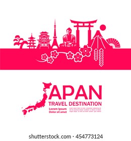 Japan Travel Destination vector.