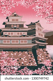 姫路城 桜 のイラスト素材 画像 ベクター画像 Shutterstock