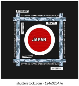 japan typography design t-shirt