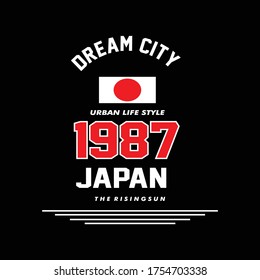 Japan typography design t-shirt print vector illustration