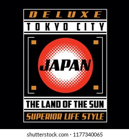 Japan typography vector illustration for t shirt